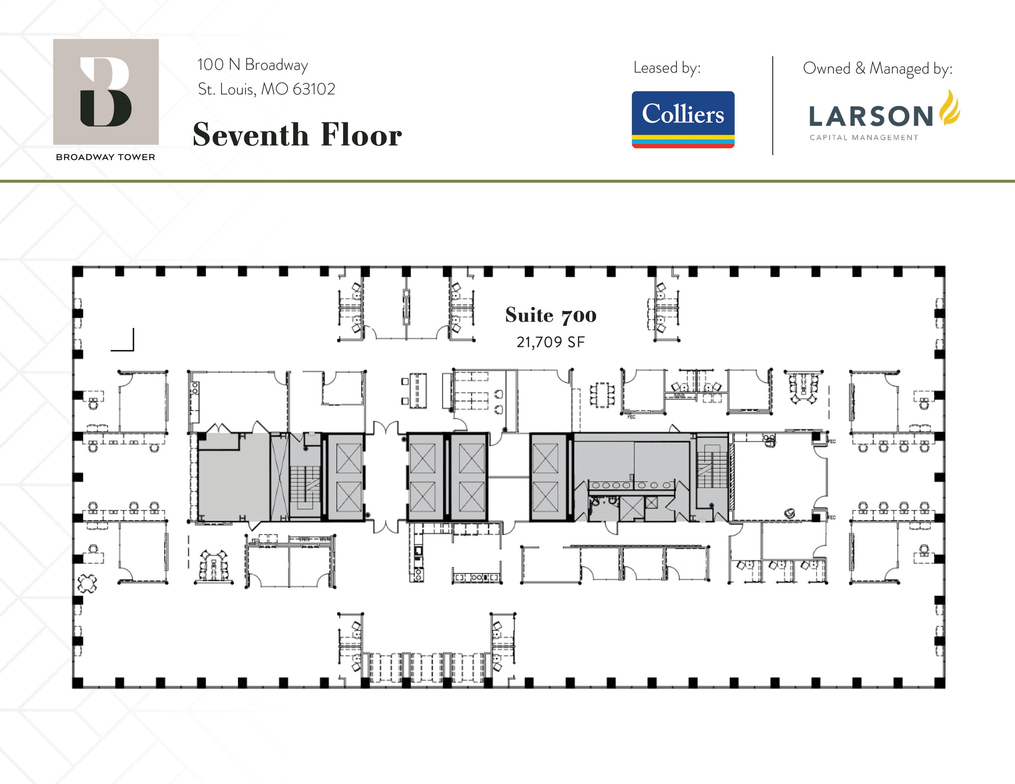 100 N Broadway, Saint Louis, MO à louer Plan d’étage- Image 1 de 1