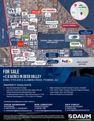 More details for NEC Alameda Rd & 11th Ave, Phoenix, AZ - Land for Lease