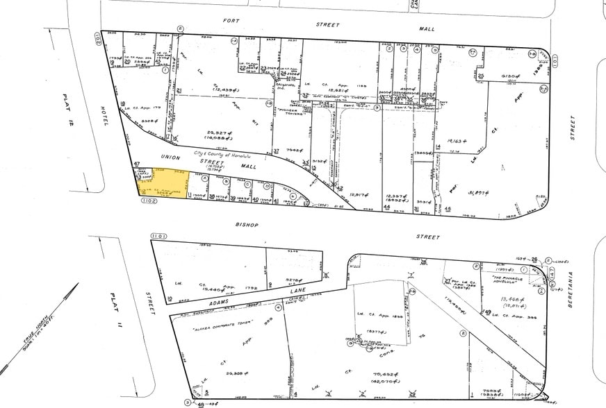 1102 Bishop St, Honolulu, HI for lease - Plat Map - Image 2 of 18
