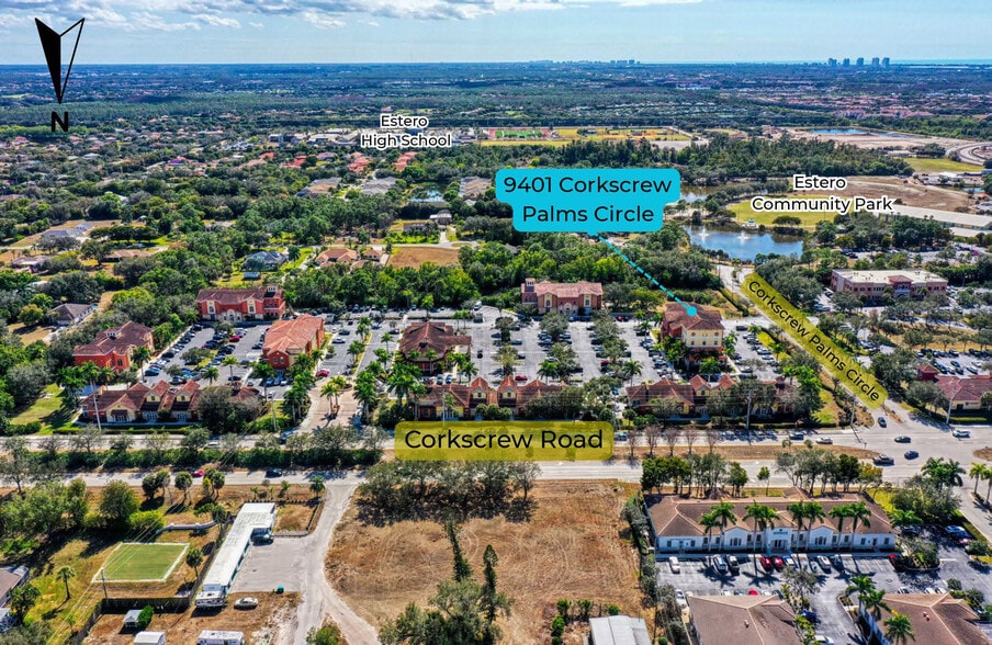 9401 Corkscrew Palms Cir, Estero, FL for lease - Aerial - Image 2 of 2