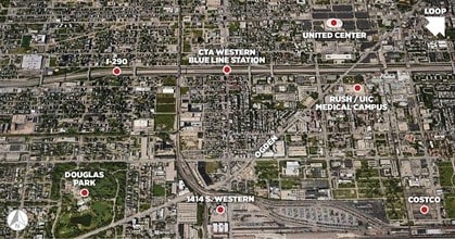 1414 S Western Ave, Chicago, IL - AERIAL map view - Image1