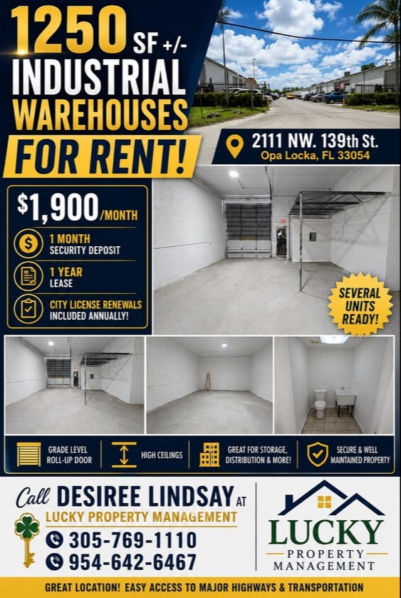 2111 NW 139th St, Opa-locka, FL for lease Interior Photo- Image 1 of 4