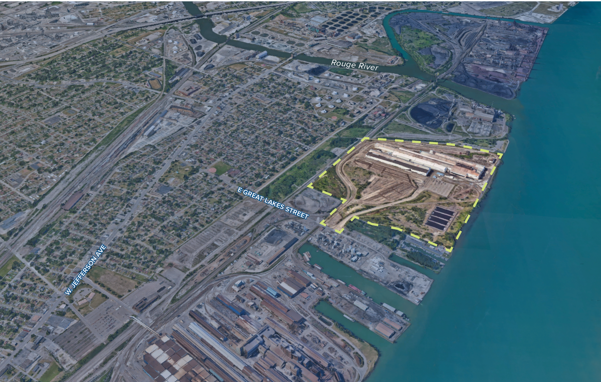 500 Great Lakes, River Rouge, MI à vendre Aérien- Image 1 de 2