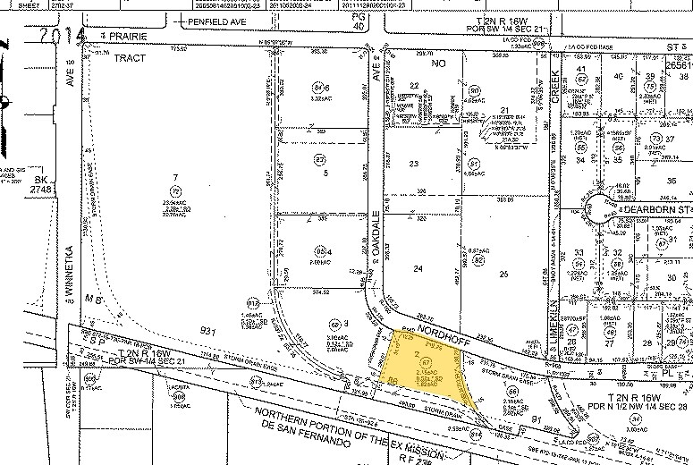 19840-19860 Nordhoff Pl, Chatsworth, CA à louer - Plan cadastral - Image 2 de 2