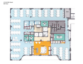 214 W 29th St, New York, NY à louer Plan d  tage- Image 1 de 9