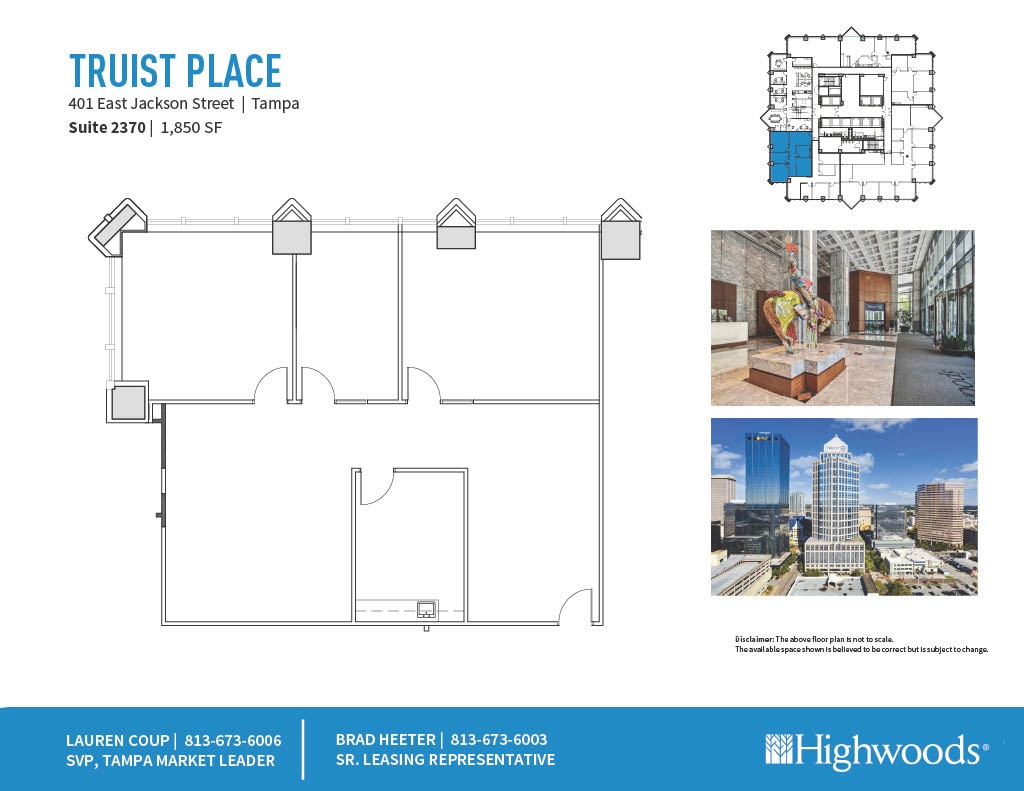 401 E Jackson St, Tampa, FL à louer Plan d’étage- Image 1 de 1