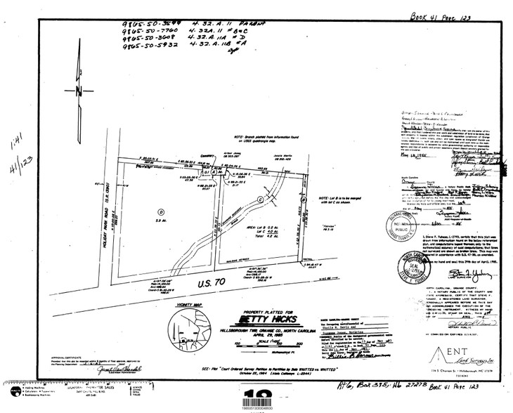 115 Holiday Park Rd, Hillsborough, NC à vendre - Plan cadastral - Image 1 de 1