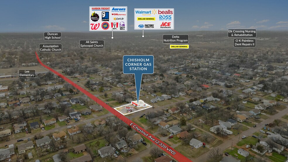 211 E Chestnut Ave, Duncan, OK à vendre - Photo du bâtiment - Image 3 de 5