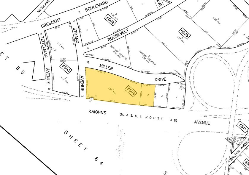7027 Kaighn Ave, Pennsauken, NJ for lease - Plat Map - Image 3 of 4