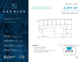 350 E Las Olas Blvd, Fort Lauderdale, FL à louer Plan d’étage- Image 1 de 1