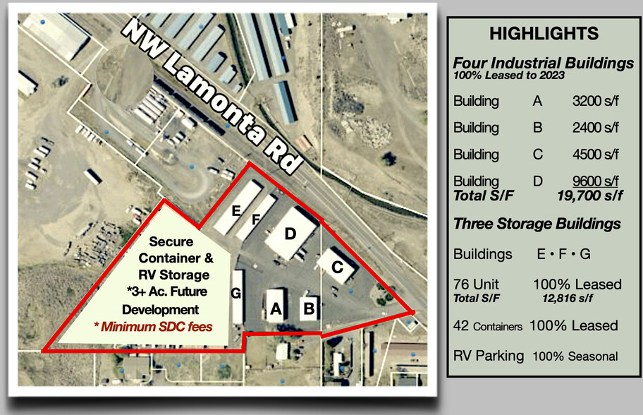 801 NW Warehouse Way, Prineville, OR à vendre - Plan de site - Image 1 de 1