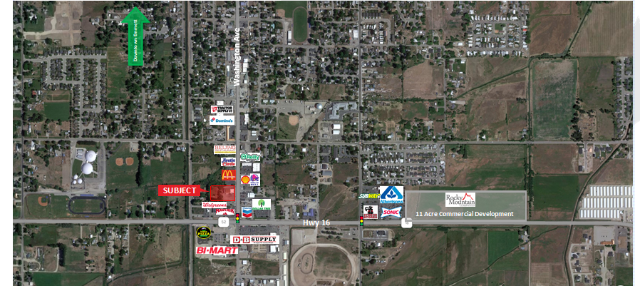 1501 S Washington Ave, Emmett, ID for lease - Aerial - Image 3 of 3