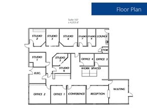 3701 Pegasus Dr, Bakersfield, CA à louer Plan d’étage- Image 1 de 1