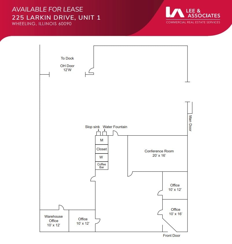 225 Larkin Dr, Wheeling, IL for lease Floor Plan- Image 1 of 2