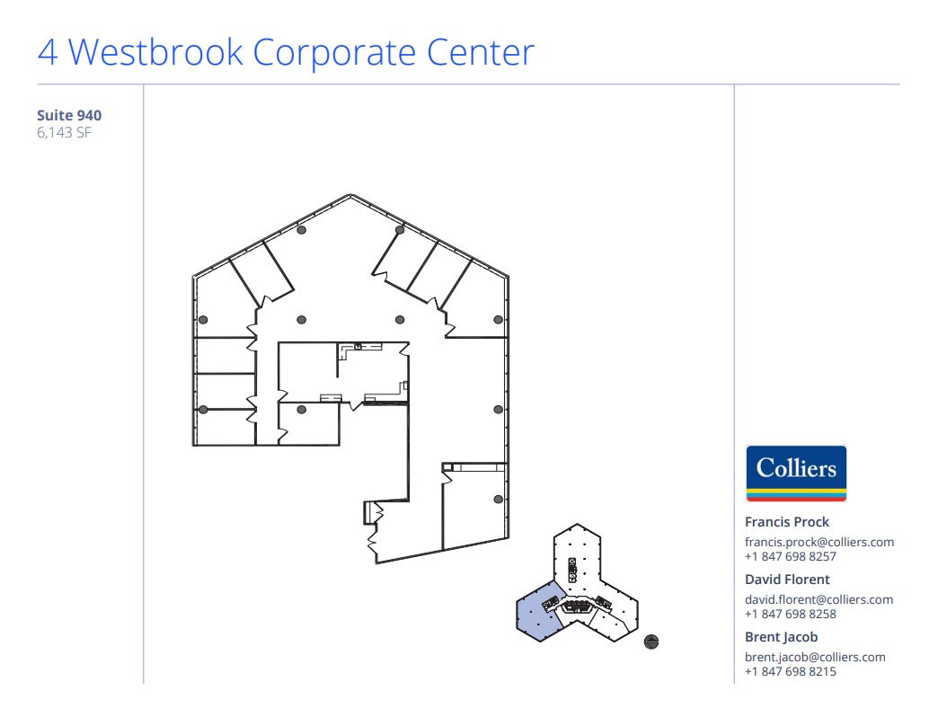 4 Westbrook Corporate Ctr, Westchester, IL for lease Floor Plan- Image 1 of 1