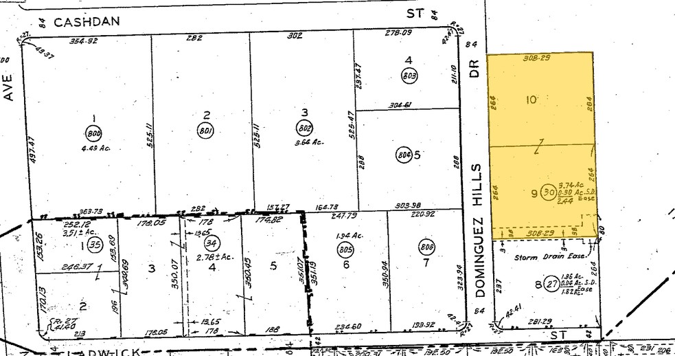 19440 S Dominguez Hills Dr, Rancho Dominguez, CA à vendre - Plan cadastral - Image 1 de 1