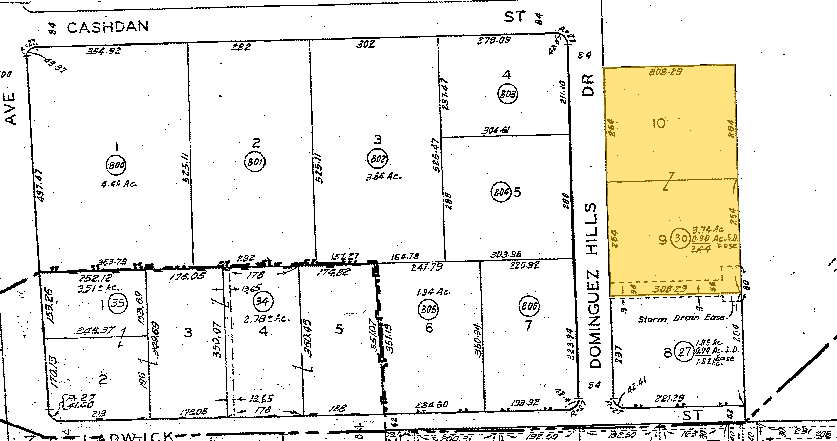 19440 S Dominguez Hills Dr, Rancho Dominguez, CA à vendre Plan cadastral- Image 1 de 1