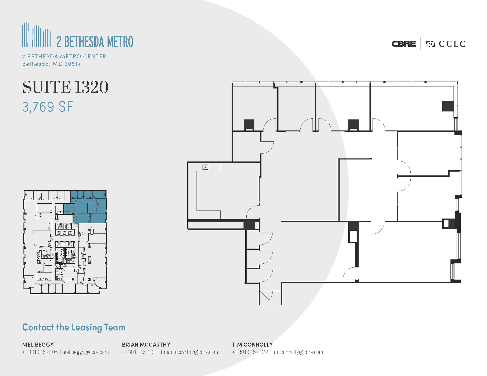 2 Bethesda Metro Ctr, Bethesda, MD à louer Plan d’étage- Image 1 de 1