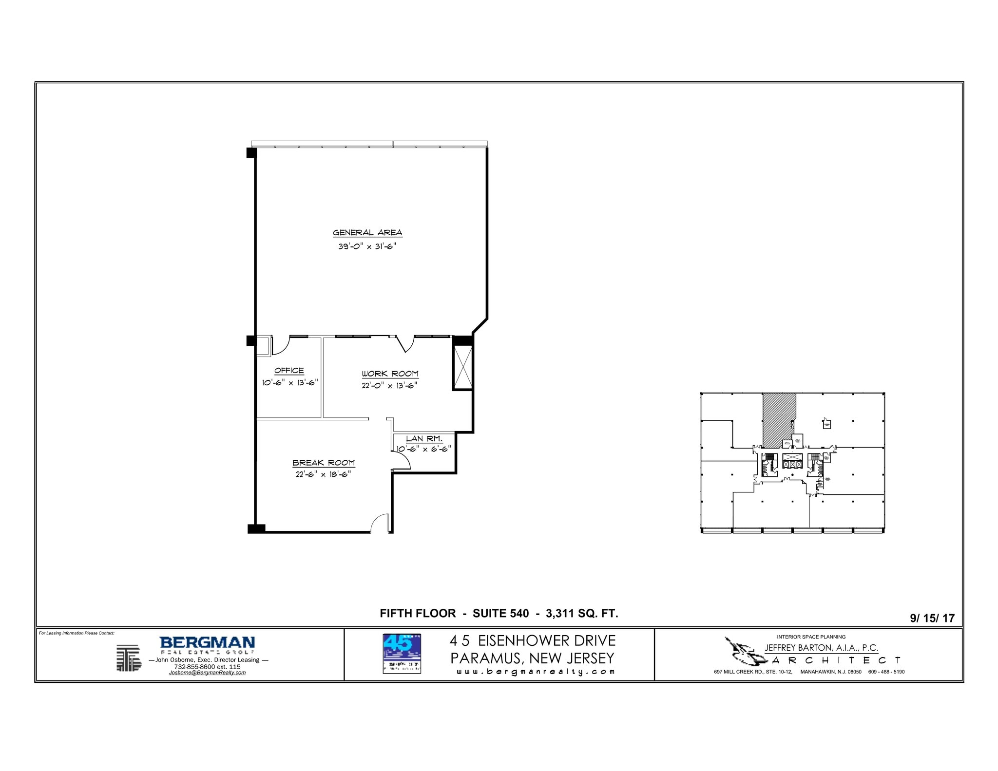45 Eisenhower Dr, Paramus, NJ à louer Plan de site- Image 1 de 1