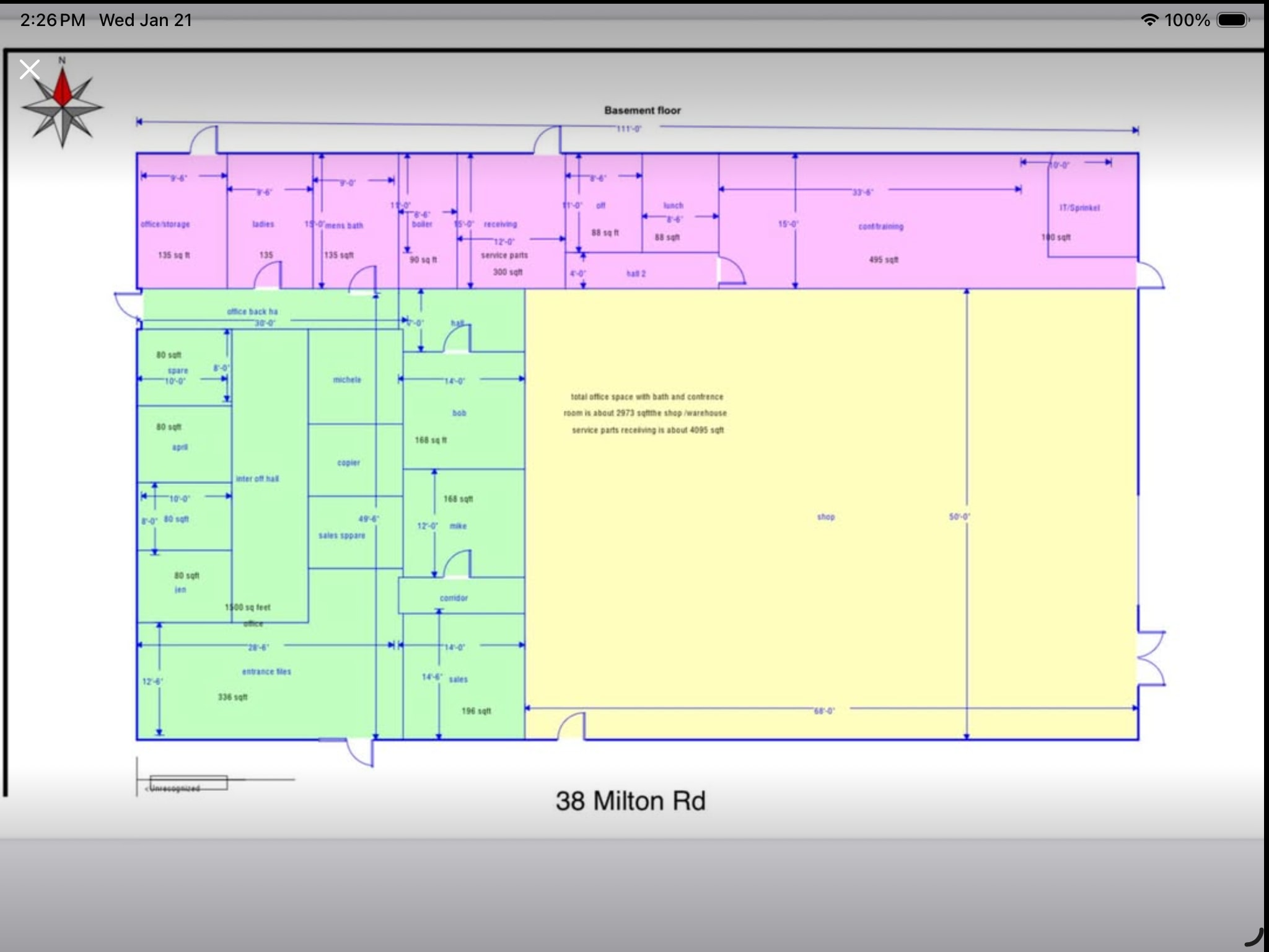 38 Milton Rd, Rochester, NH à louer Plan d’étage- Image 1 de 2