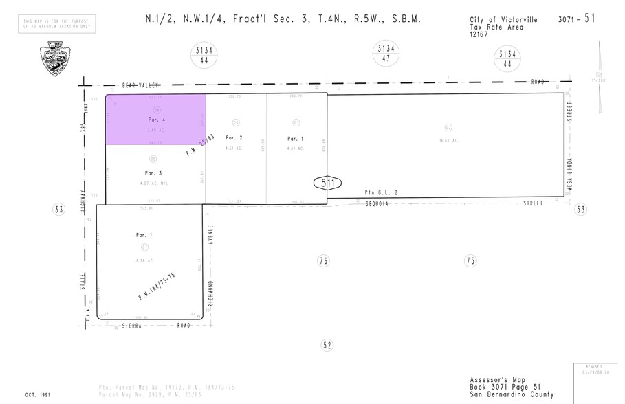 US Highway 395 & Bear Valley Rd, Victorville, CA à vendre - Plan cadastral - Image 1 de 2