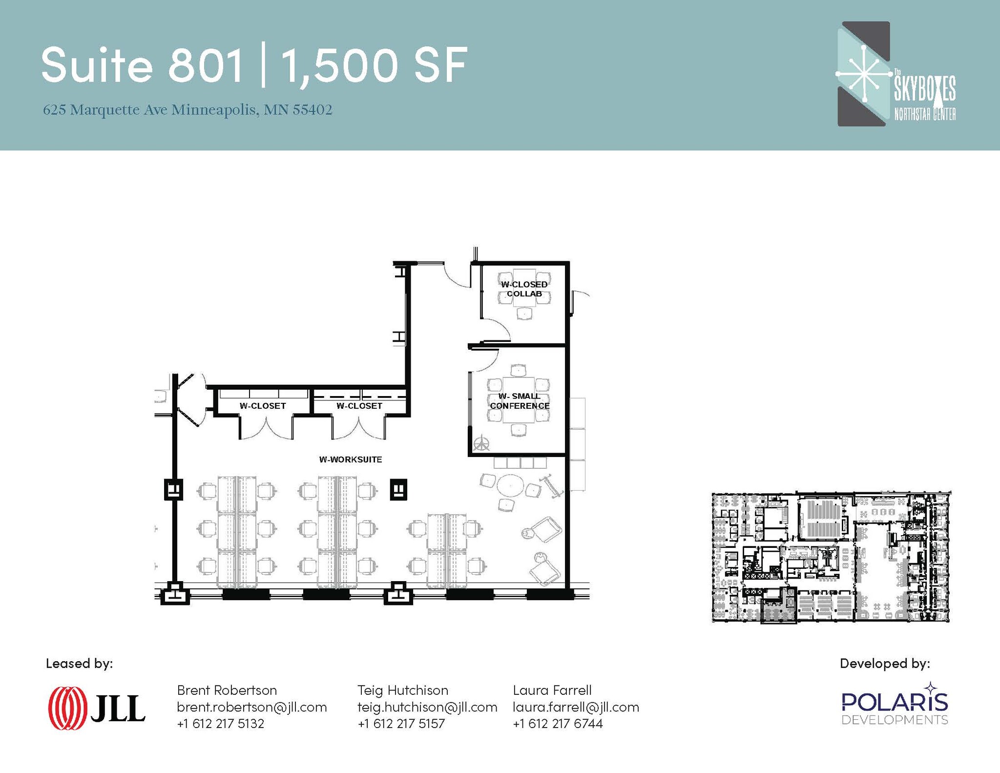 625 Marquette Ave, Minneapolis, MN à louer Plan d’étage- Image 1 de 1