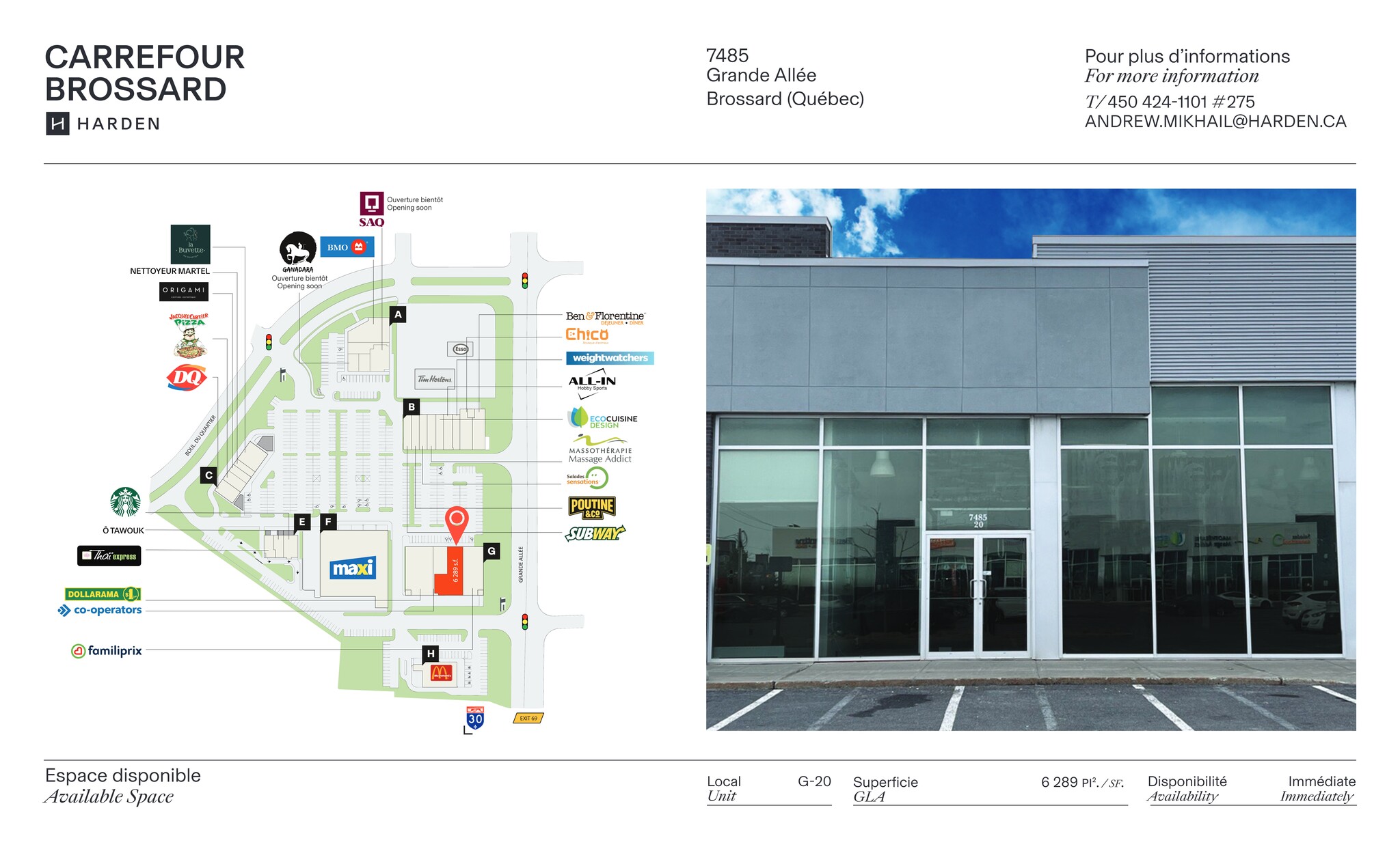 7505 Grande Allée, Brossard, QC for lease Site Plan- Image 1 of 1