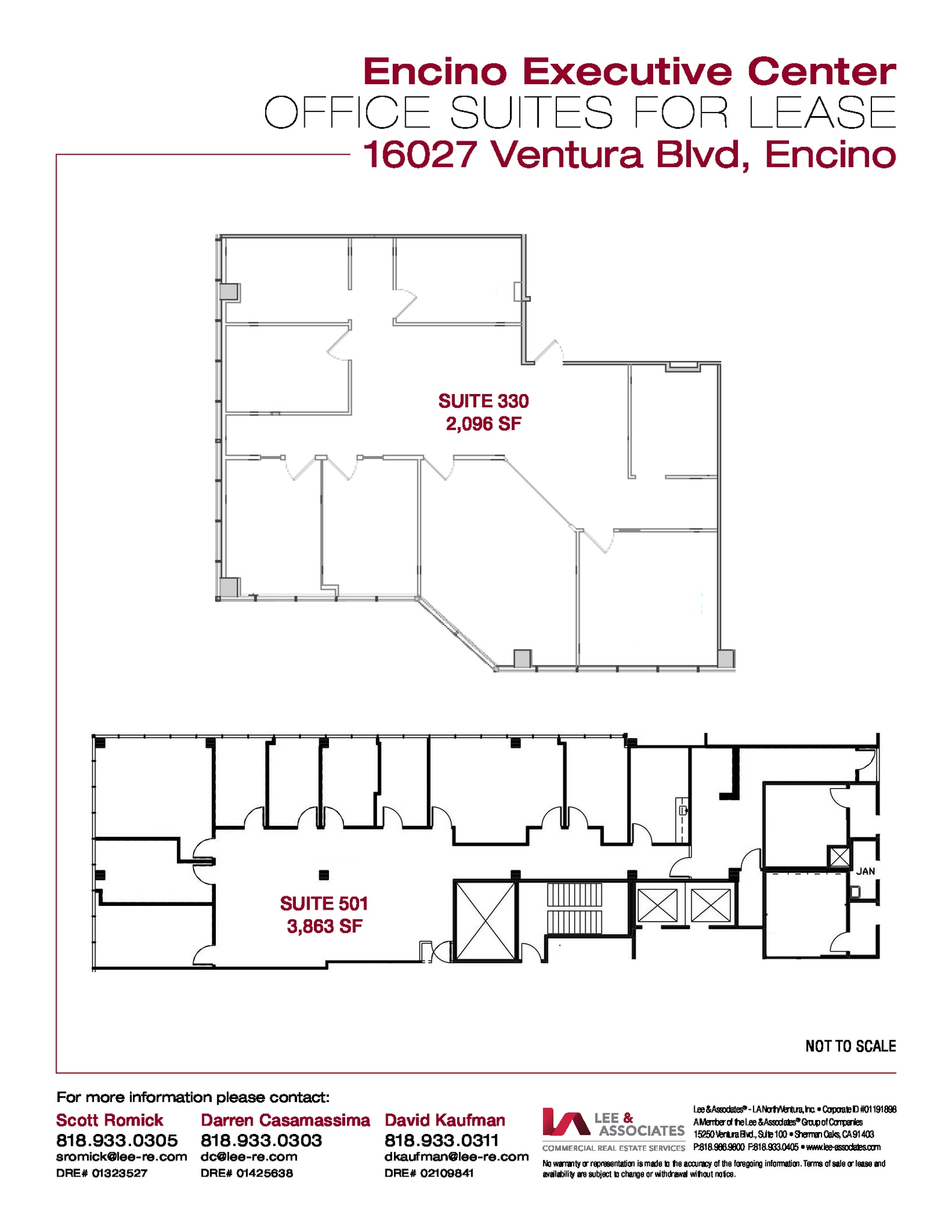 16027 Ventura Blvd, Encino, CA à louer Plan d’étage- Image 1 de 1