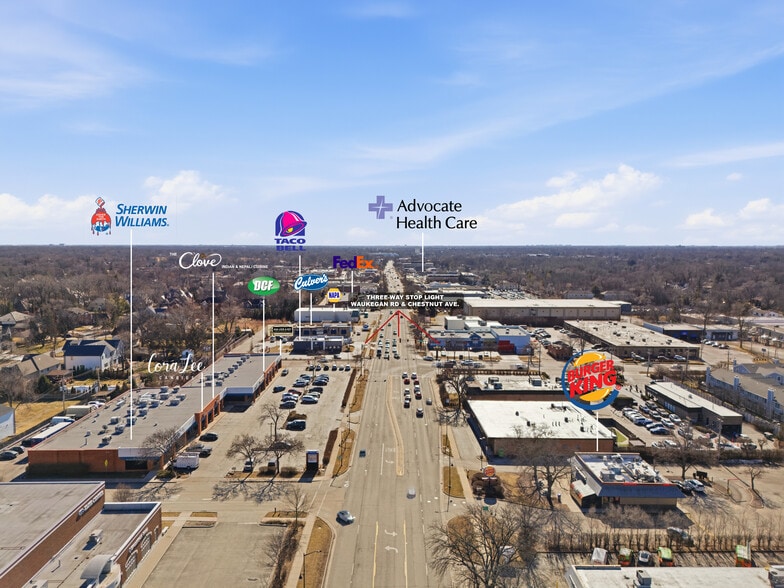 1803-1837 Waukegan Rd, Glenview, IL for lease - Aerial - Image 3 of 15