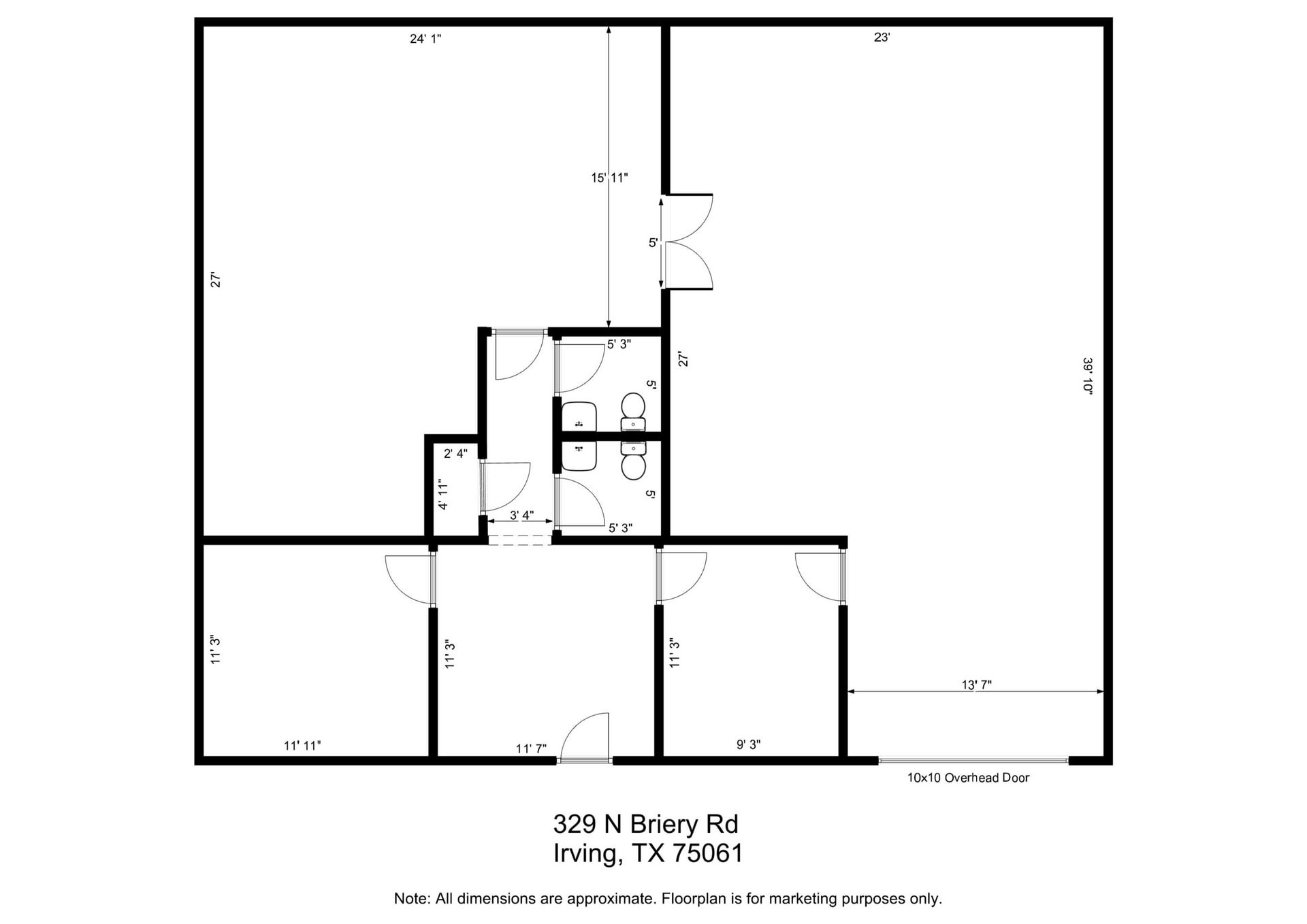 301-363 N Briery Rd, Irving, TX à louer Plan d’étage- Image 1 de 6