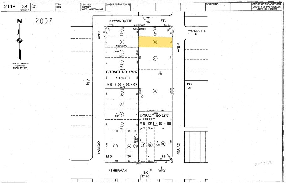 7259 Baird Ave, Reseda, CA for sale - Plat Map - Image 3 of 5