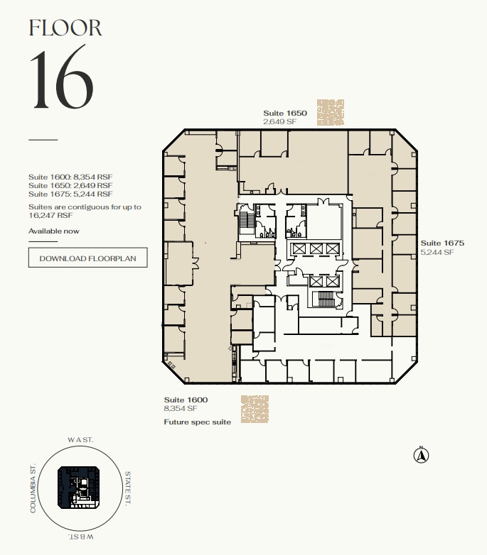 401 W A St, San Diego, CA à louer Plan d’étage- Image 1 de 1