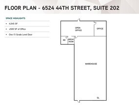 6524 44th St, Sacramento, CA for lease Floor Plan- Image 1 of 1