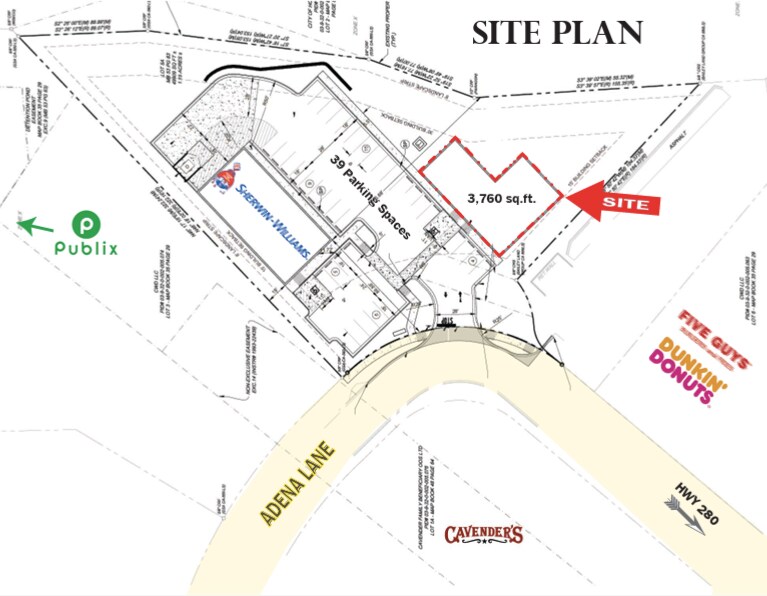 Adena Lane, Hoover, AL à louer Plan de site- Image 1 de 1