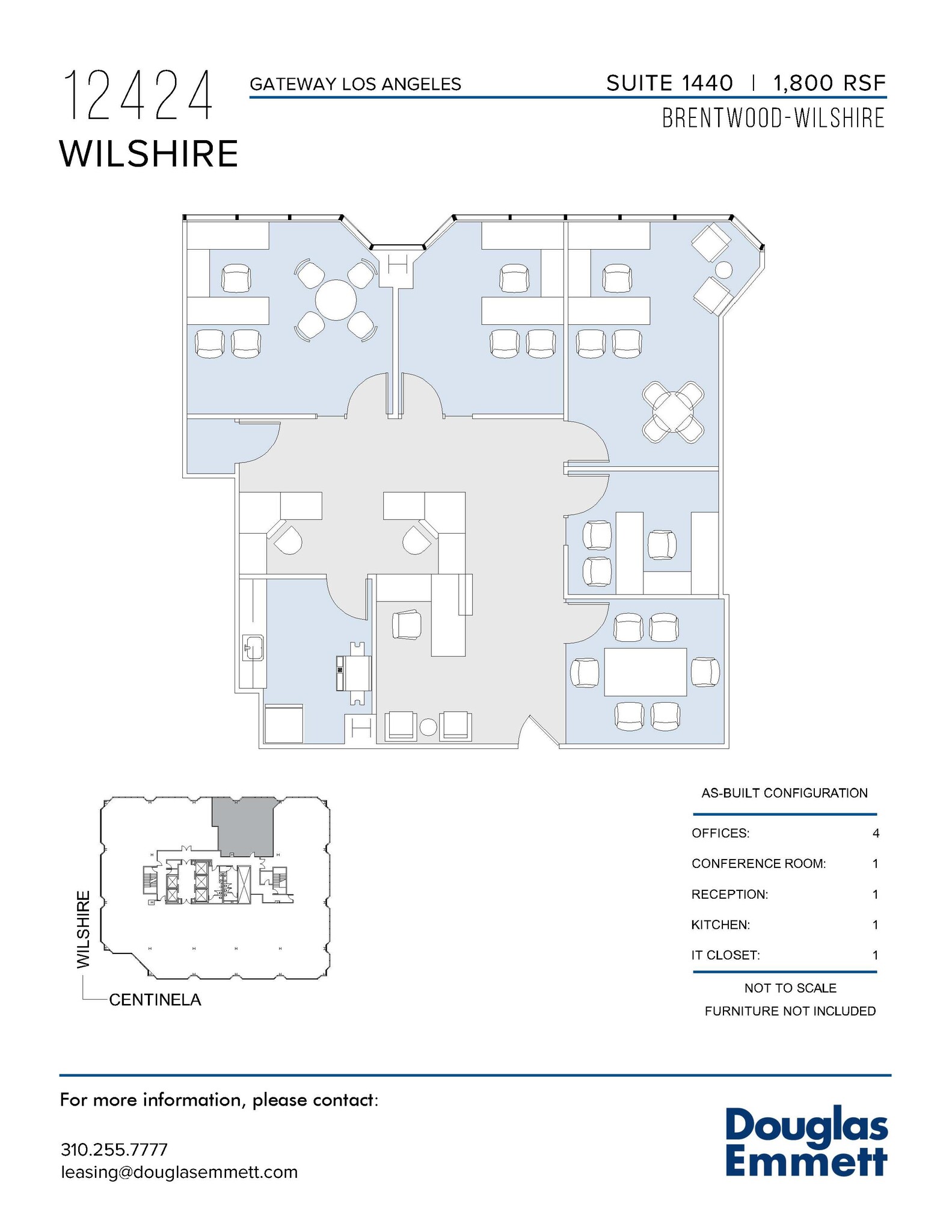 12424 Wilshire Blvd, Los Angeles, CA à louer Plan d  tage- Image 1 de 1