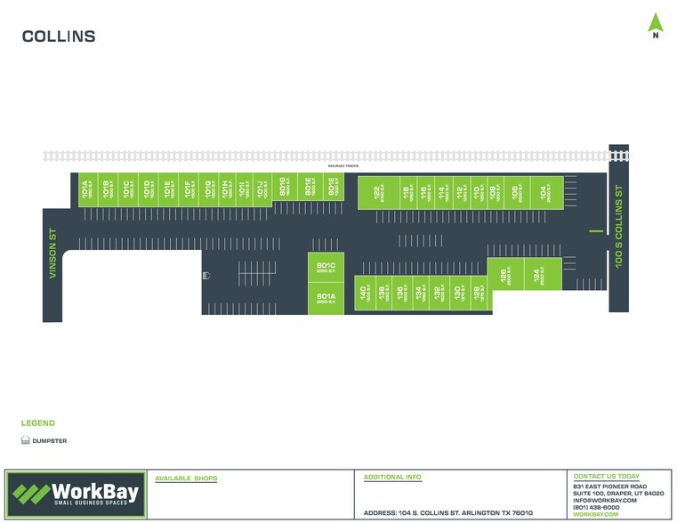 104-142 S Collins St, Arlington, TX à louer - Plan de site - Image 3 de 3