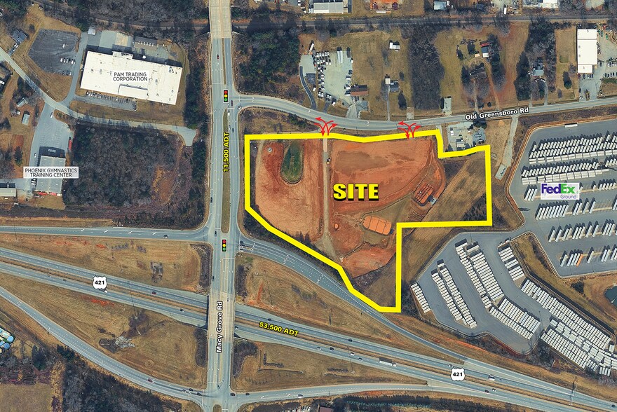 1210 Old Greensboro Rd, Kernersville, NC à vendre - Aérien - Image 2 de 3