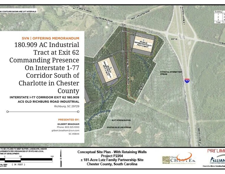 180.909 AC Industrial Tract at Exit 62 Commanding Presence On Interstate 1-77 Corridor, Richburg, SC for sale - Building Photo - Image 2 of 8