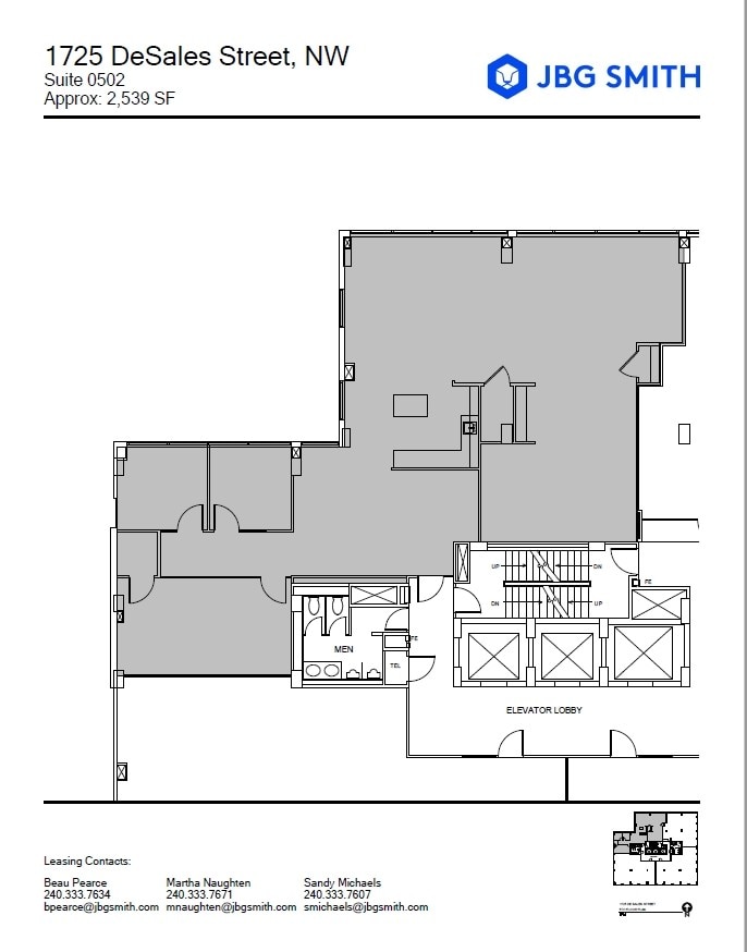 1725 Desales St NW, Washington, DC à louer Plan d’étage- Image 1 de 1