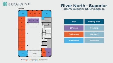 405 W Superior St, Chicago, IL à louer Plan d’étage- Image 1 de 4