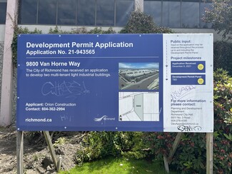 Plus de détails pour 9800 Van Horne Way, Richmond, BC - Industriel à vendre