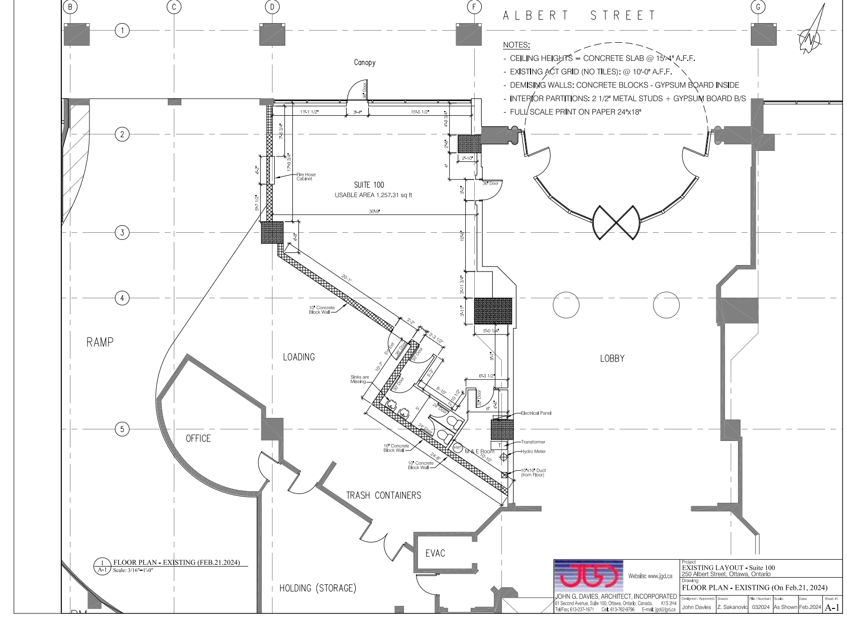 250 Albert St, Ottawa, ON à louer Plan d’étage- Image 1 de 1