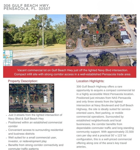 306 Gulf Beach Hwy, Pensacola, FL for sale - Building Photo - Image 3 of 3