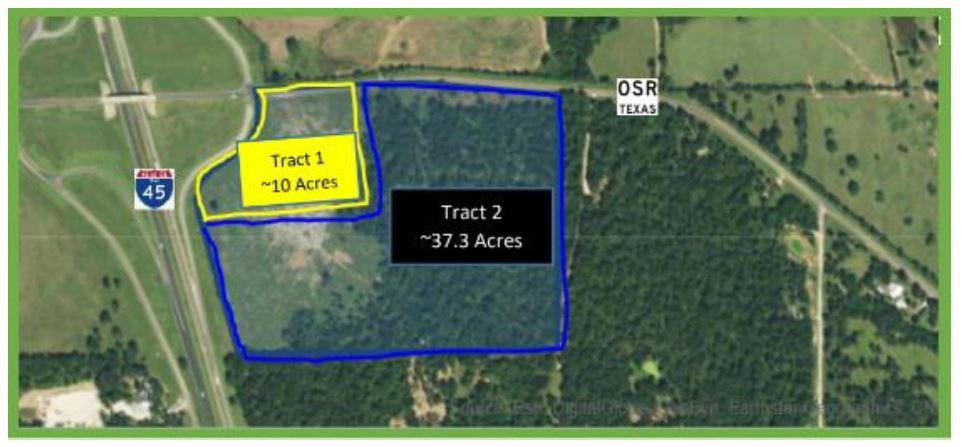 I 45 & OSR, Madisonville, TX for sale Aerial- Image 1 of 1