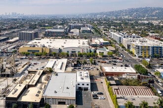 7100 W Santa Monica Blvd, Los Angeles, CA - AÉRIEN  Vue de la carte