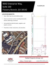 4042 Enterprise Way, Flowery Branch, GA à louer Plan d’étage- Image 2 de 3