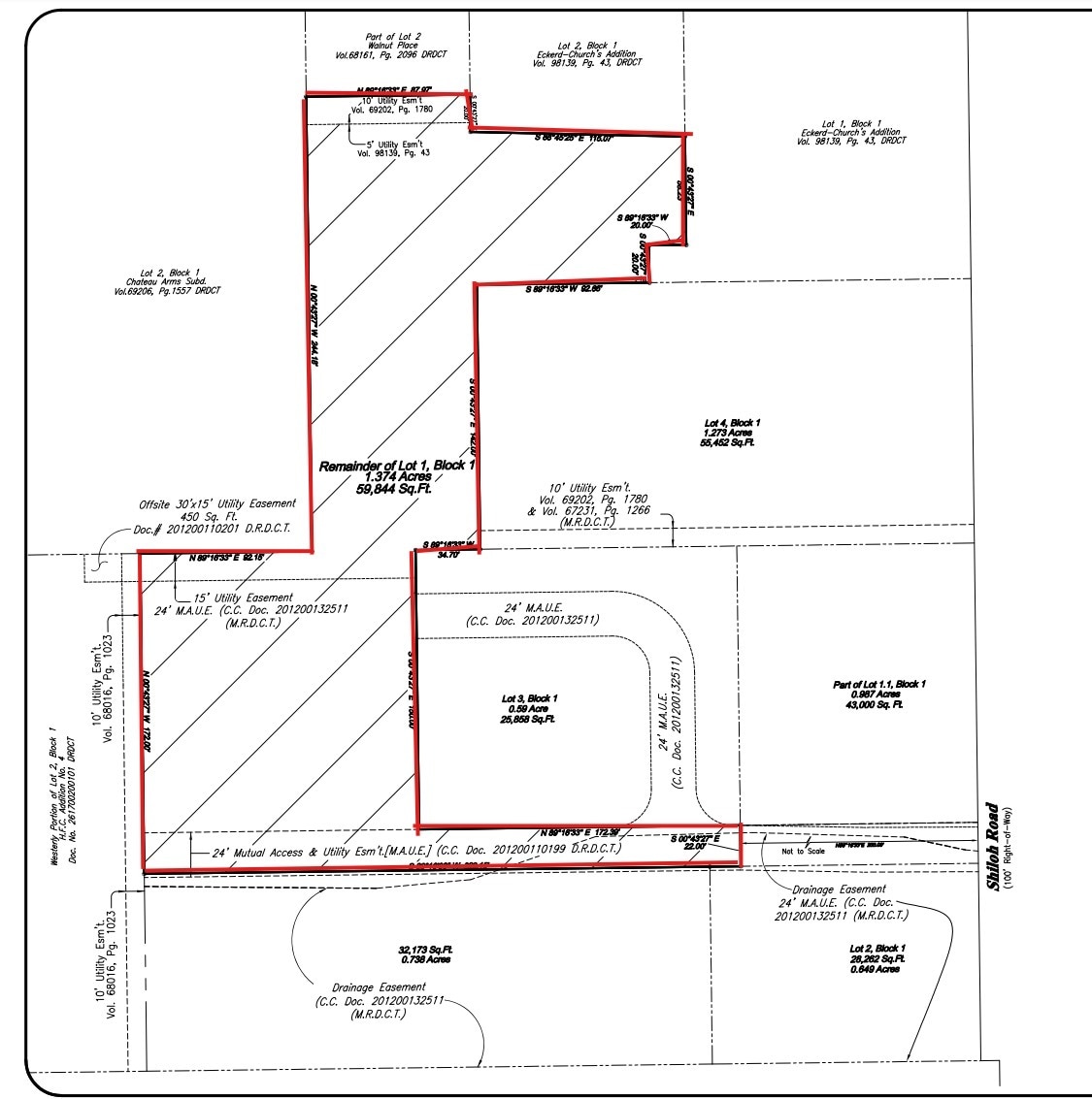 327 N Shiloh Rd, Garland, TX à vendre Plan cadastral- Image 1 de 2