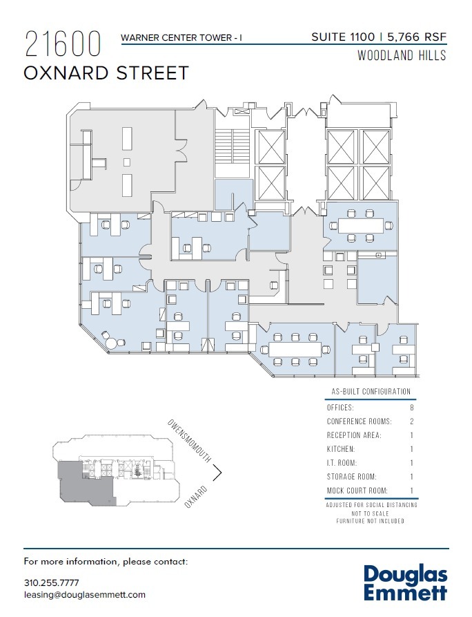 21600 Oxnard St, Woodland Hills, CA à louer Plan d’étage- Image 1 de 1