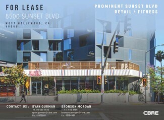 Plus de détails pour 8500 W Sunset Blvd, Los Angeles, CA - Commerce de détail à louer