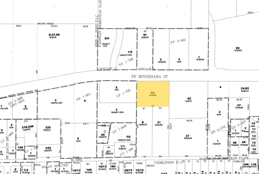 4615 NE Minnehaha St, Vancouver, WA for sale - Plat Map - Image 3 of 6